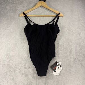 Gottex Pilpel Classic Black One Piece Swim suit Crystal Size 12 NWT  J